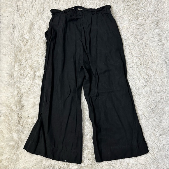 ◾️Melissa Nepton Wide Leg Paper Bag Tie Waist Cropped Pants - Picture 7 of 7